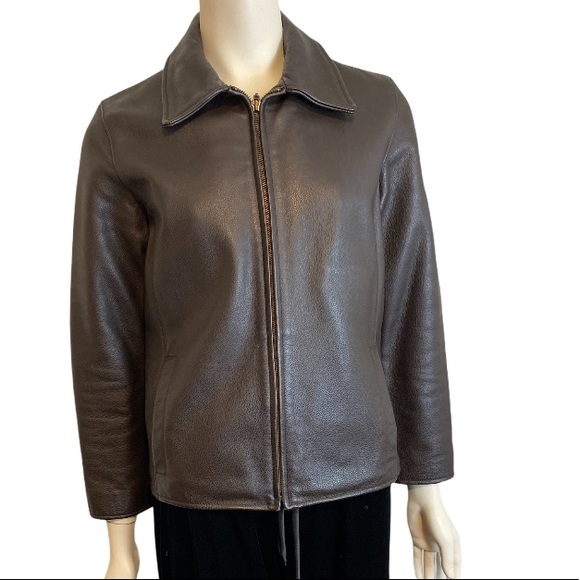 Eddie Bauer Jackets & Blazers - 🌺SALE🌺 EDDIE BAUER Chocolate Brown Leather Bomber Jacket - SP
